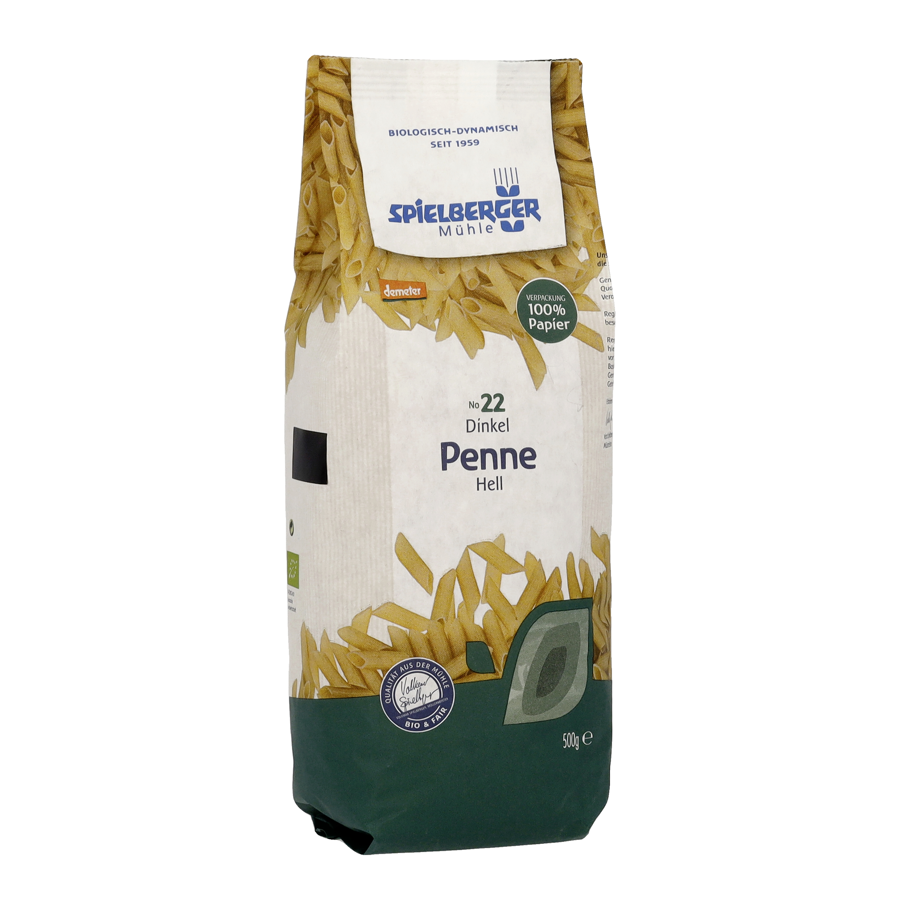 Dinkel Penne, hell, demeter