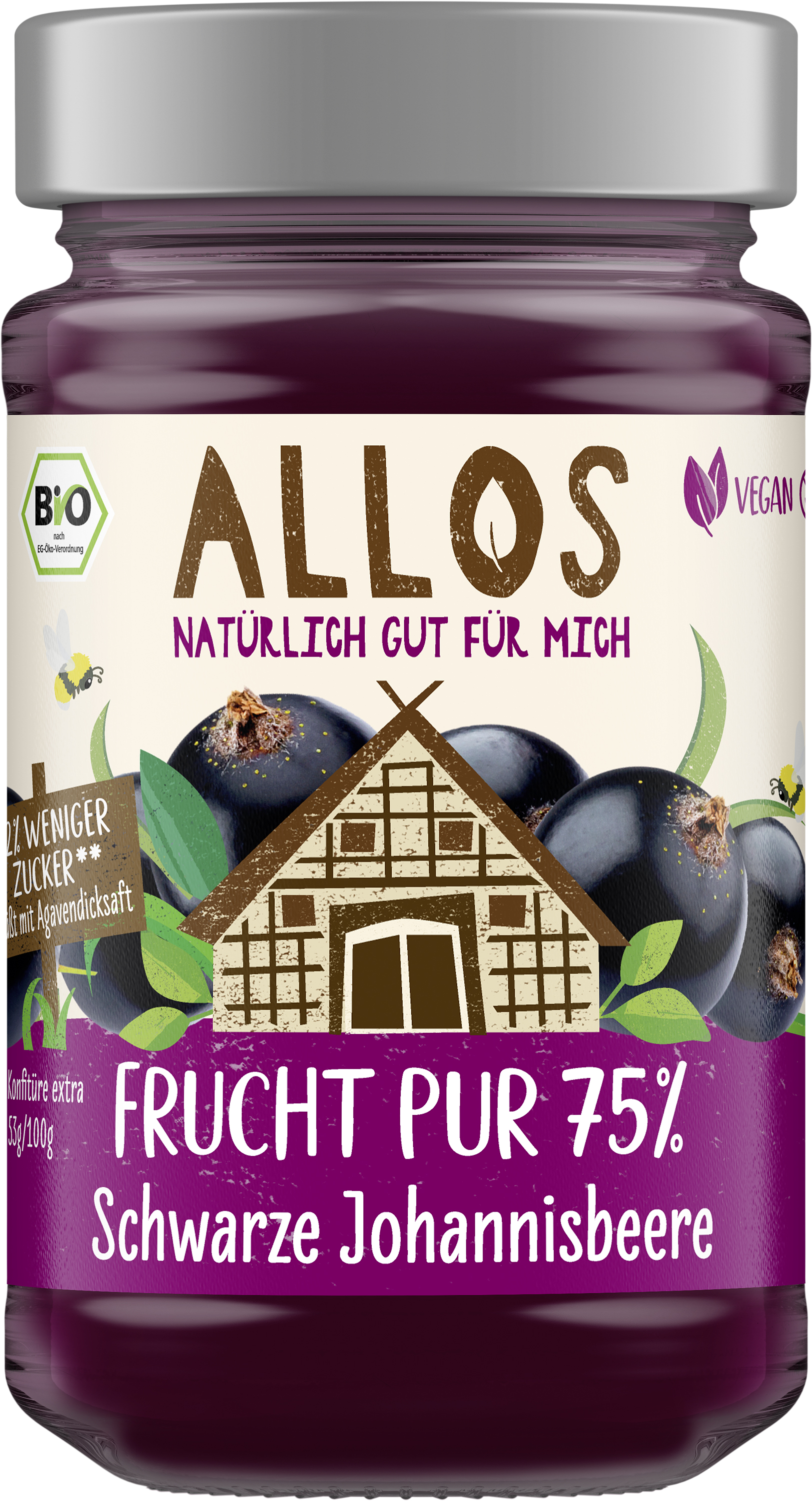 Frucht Pur 75% Schwarze Johannisbeere