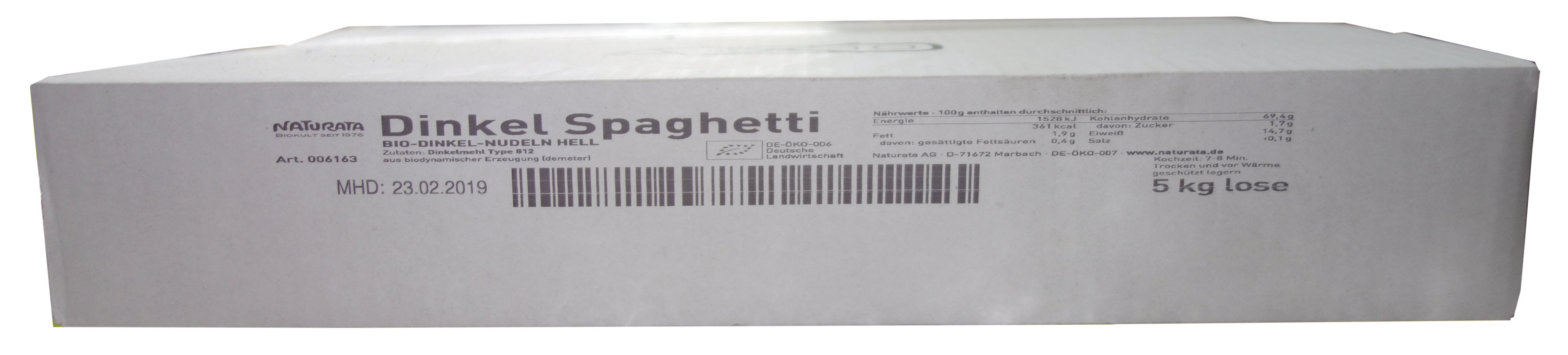 Spaghetti, Dinkel hell, Bulk