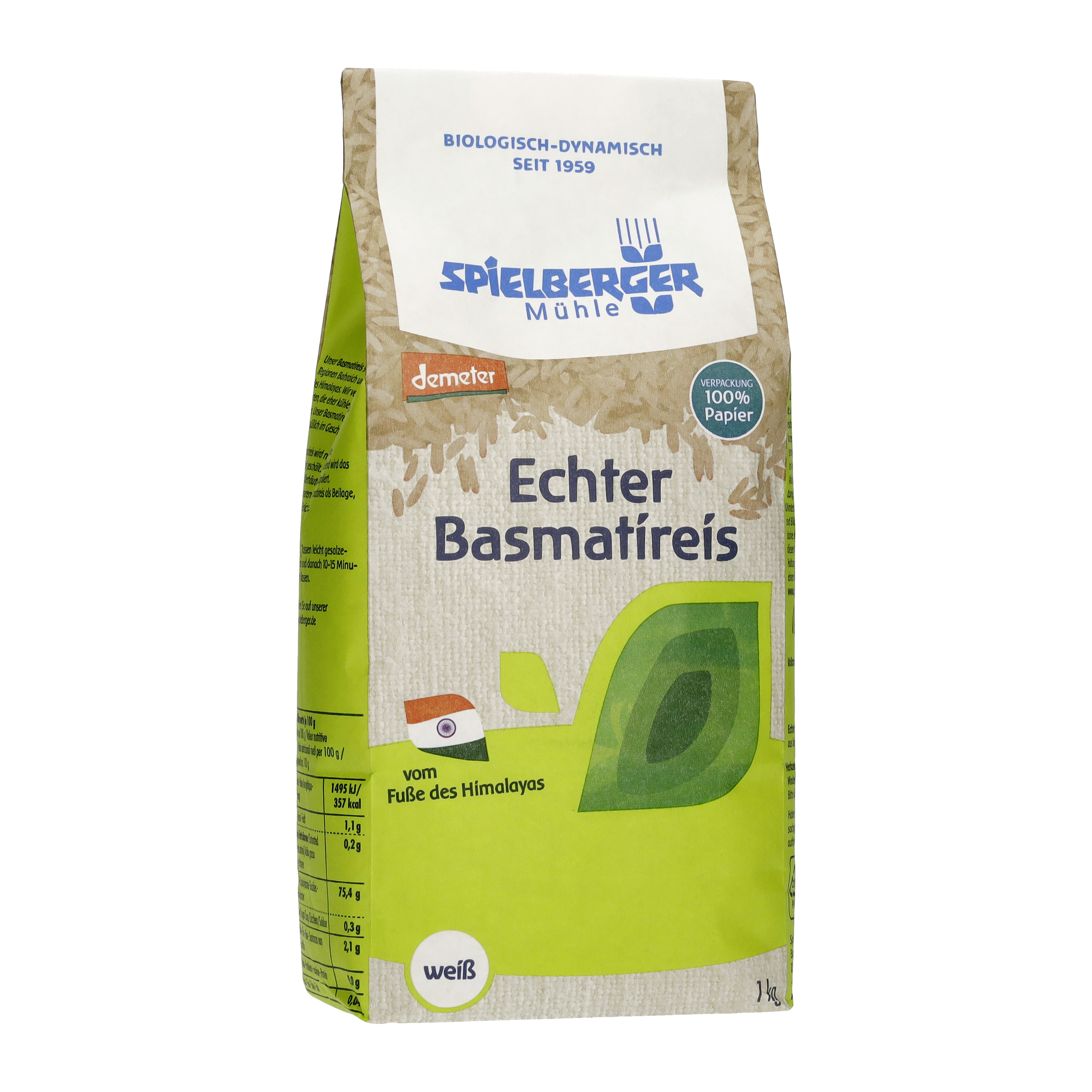 Basmatireis, weiß, demeter
