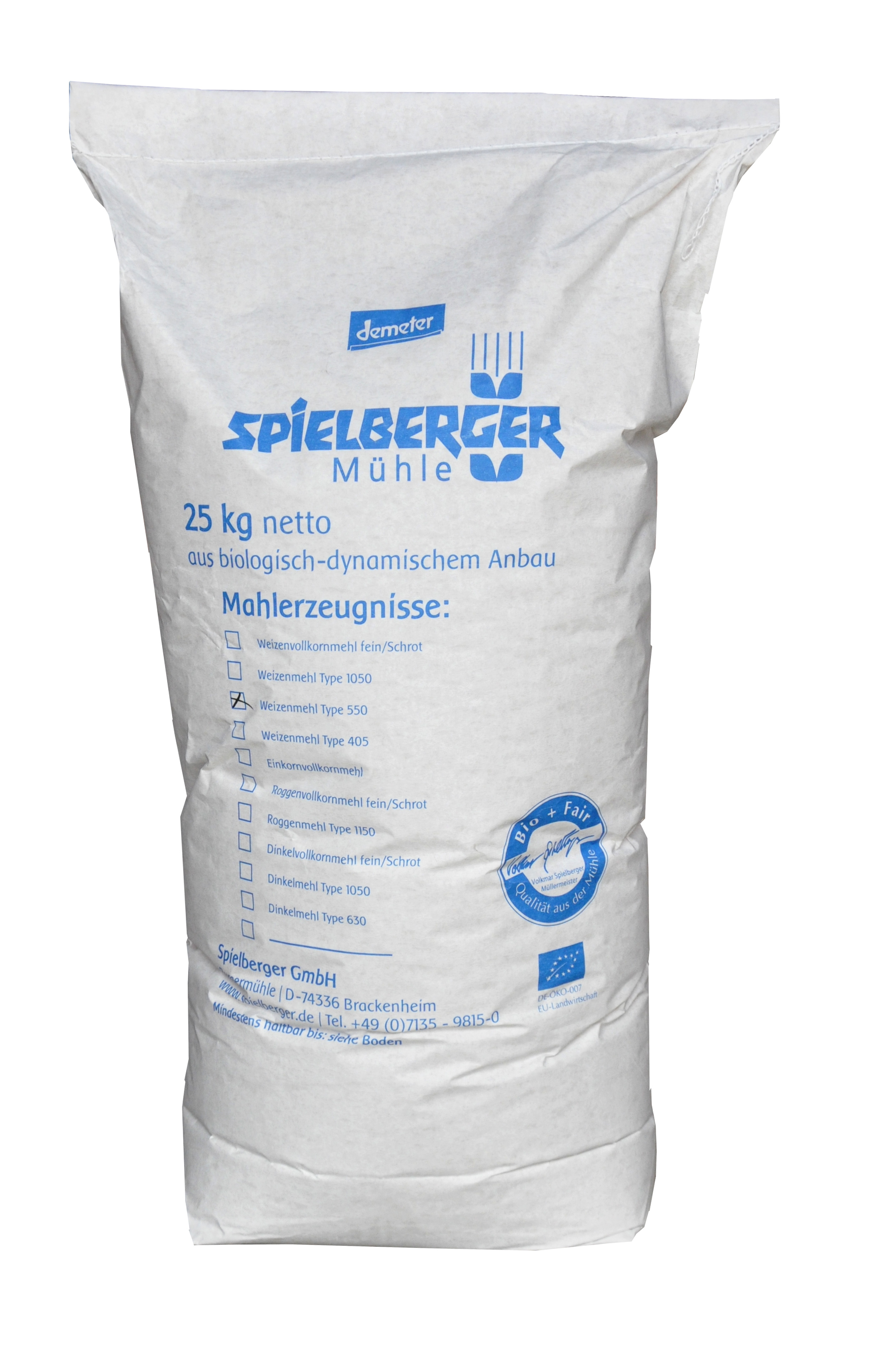 Weizenmehl Type 405, demeter 25kg