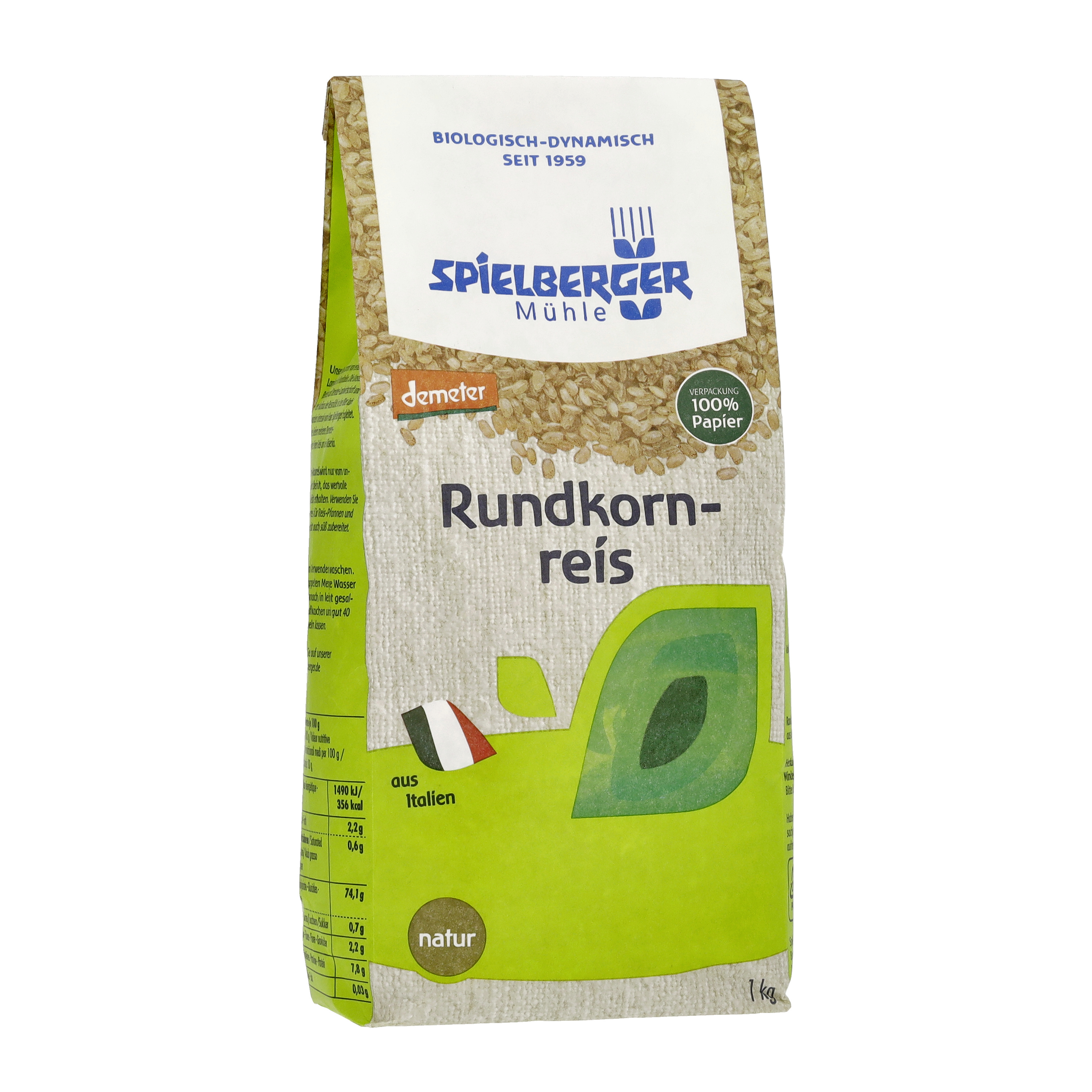 Rundkornreis, natur, demeter