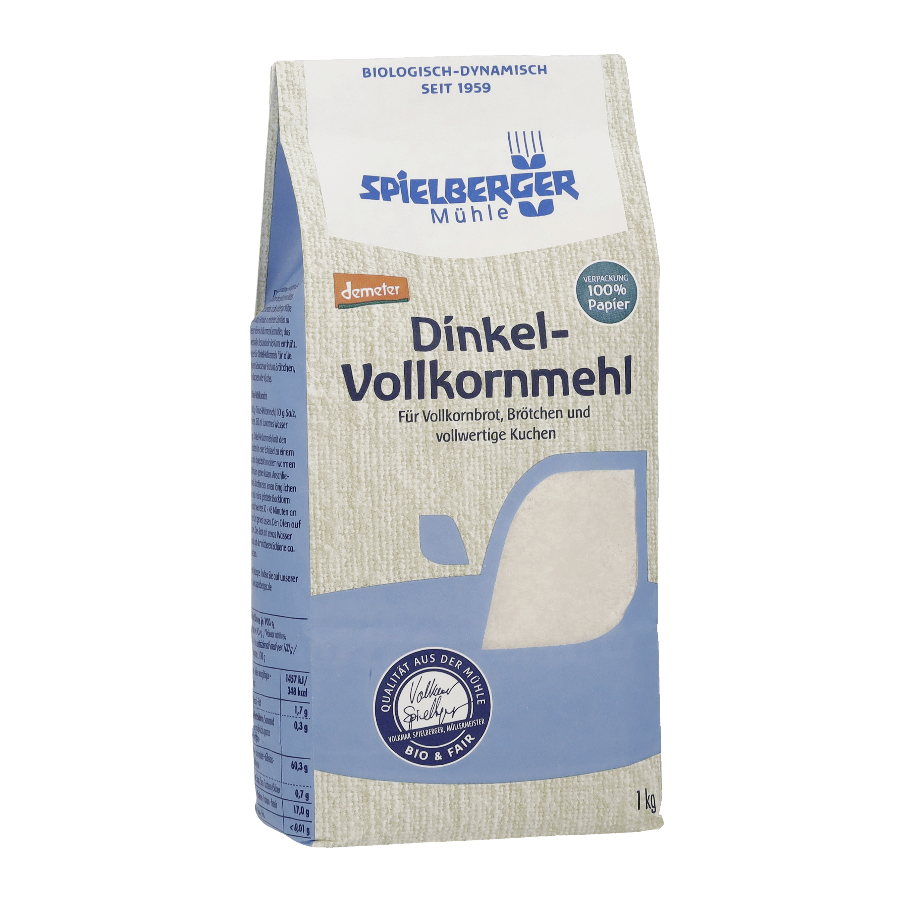 Dinkel-Vollkornmehl, demeter