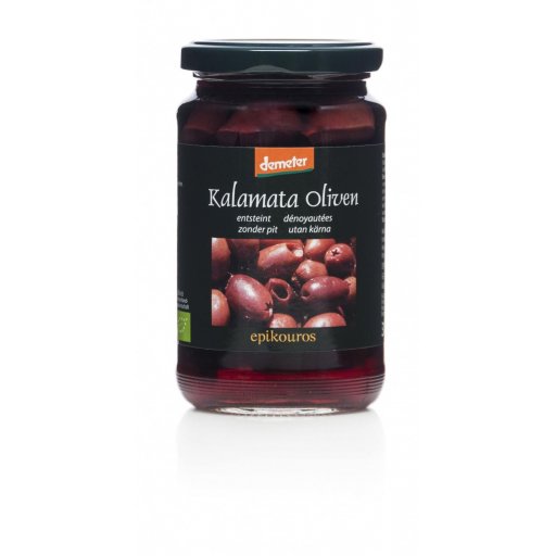 Schwarze Kalamata Oliven entkernt (Glas) ATG 170g