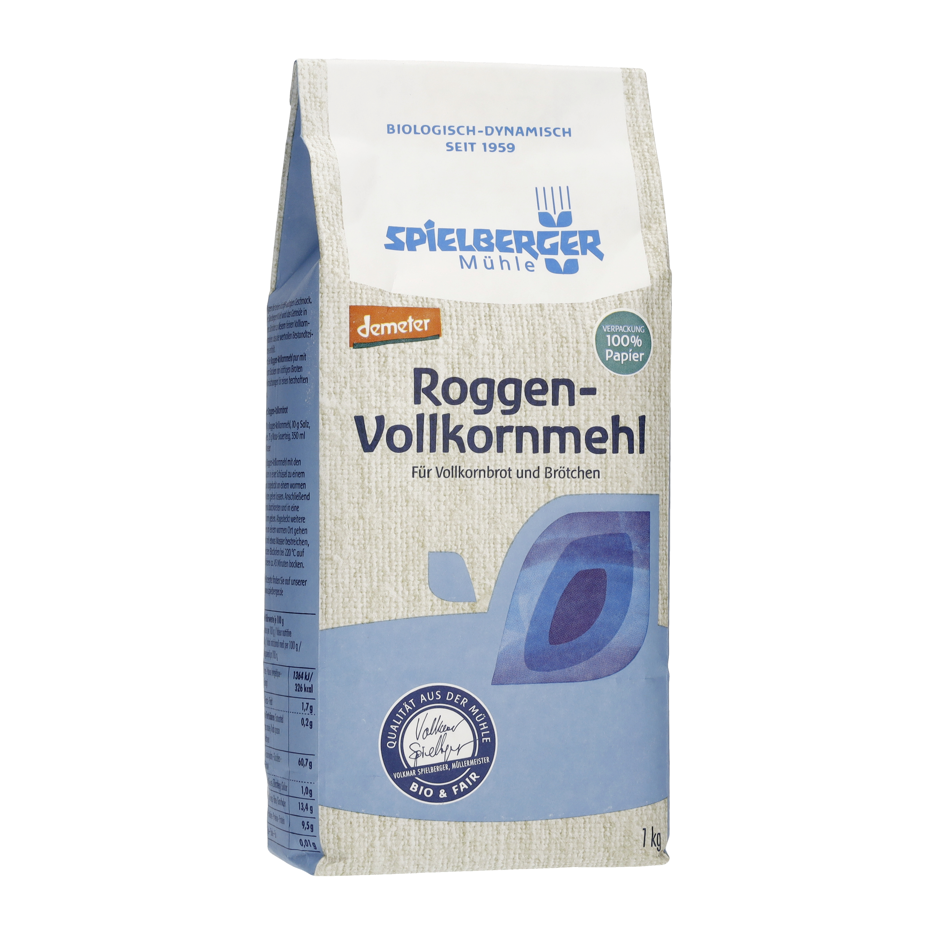 Roggen-Vollkornmehl, demeter