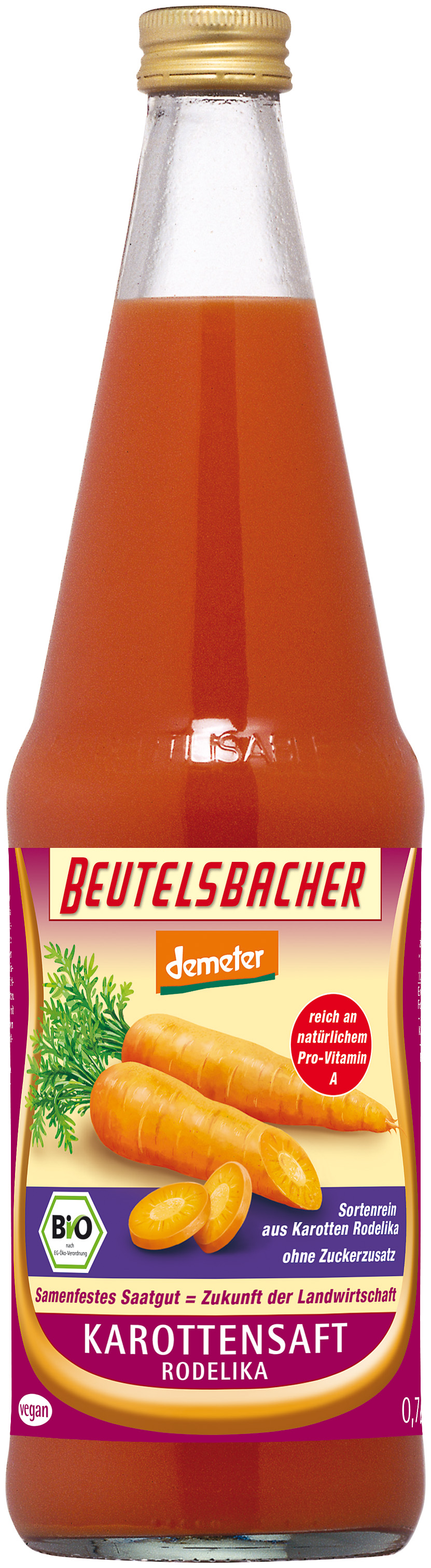 demeter Karottensaft Rodelika erntefrisch